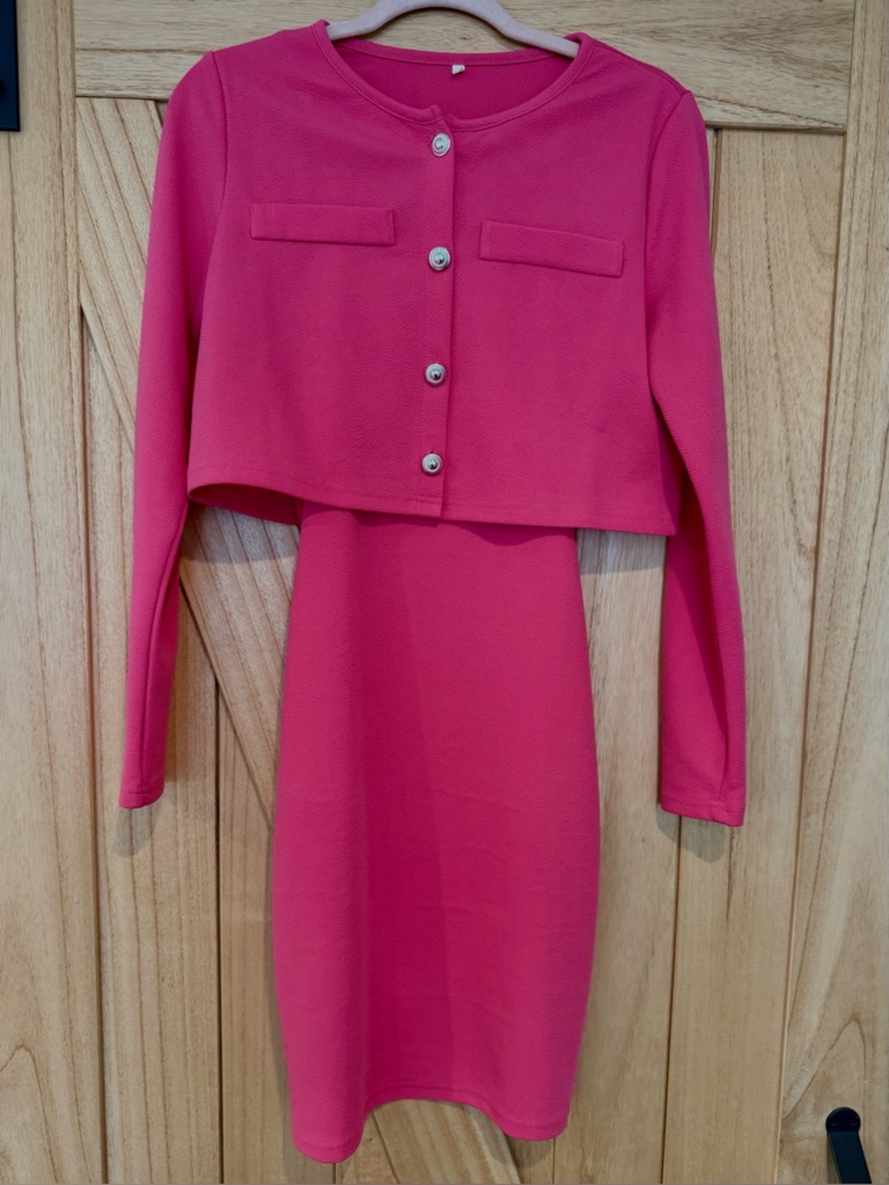 Pink Two-Piece Dress Set - Picture 3 of 3